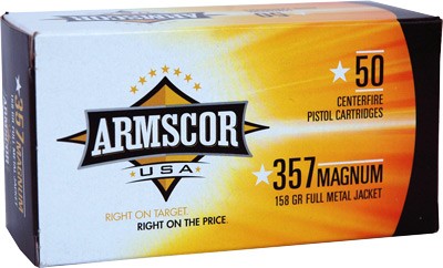 ARMSCOR 357 MAG 158GR FMJ - 50RD 20BX/CS