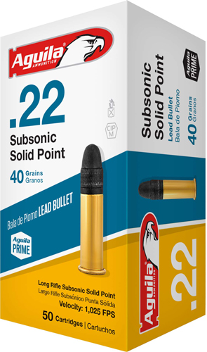 AGUILA SUBSONIC 22LR 40GR - LEAD-RN 1000RD CASE LOT