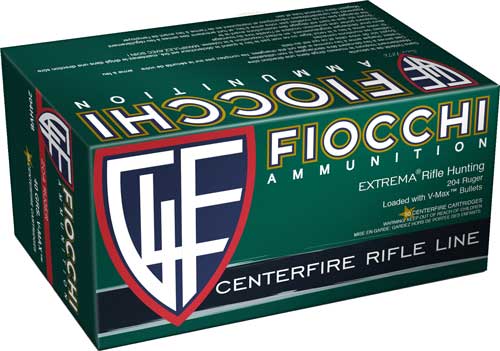 FIOCCHI 204 RUGER 40GR V-MAX - 50RD 20BX/CS
