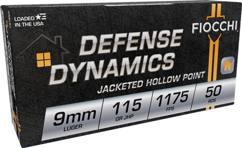 FIOCCHI 9MM LUGER 115GR JHP - 50RD 20BX/CS