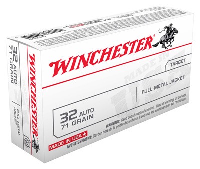 WINCHESTER USA 32 ACP 71GR - FMJ-RN 50RD 10BX/CS