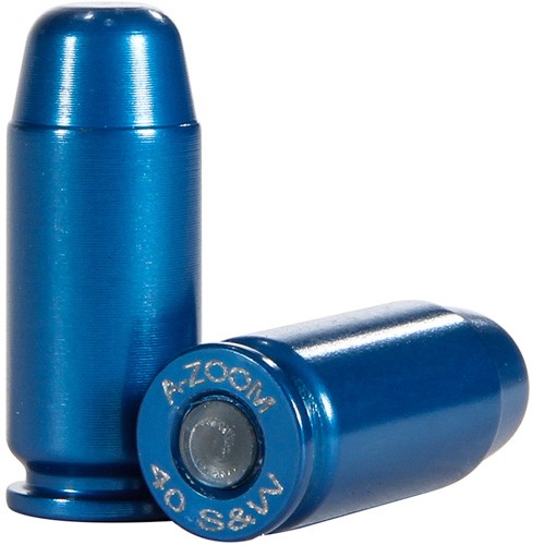 A-ZOOM METAL SNAP CAP BLUE - .40SW 10-PACK