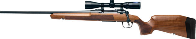 SAVAGE AXIS 2 XP 243 22" LH - W/3-9X40 MATTE/HARDWOOD