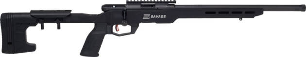 SAVAGE B22 PRECISION 22WMR 18" - HB MDT CHASSIS W/RAIL BLACK