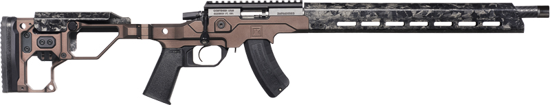 CHRISTENSEN MPR RIMFRE 22WMR - 16" CF/CHASSIS BROWN ADJ FLDG