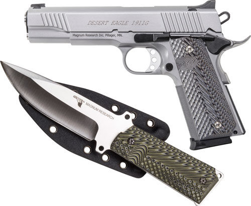 DESERT EAGLE 1911 GOVERNMENT - 45ACP 5" FS SS WOOD W/KNIFE