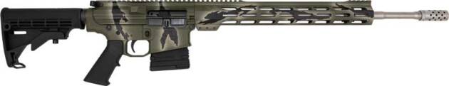 GLFA AR10 RIFLE 6.5CM 20" S/S - BBL 10-SHOT PURSUIT GREEN CAMO