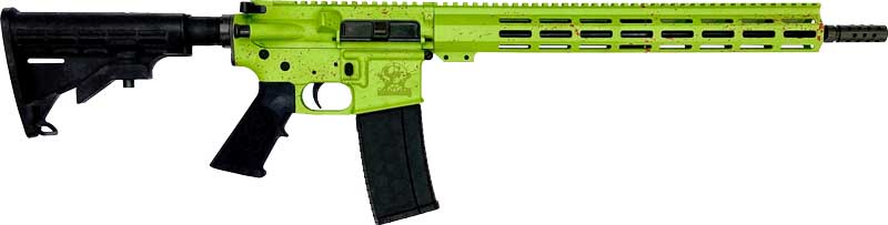 GLFA AR15 SPLATTER 223 WYLDE - 16" NIT BBL ZOMBIE GREEN