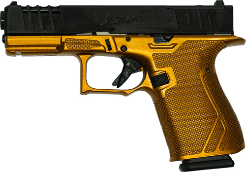 GLFA 19 STRIKER 9MM 4" 15 SHOT - BLK SLIDE GALAXY COPPER FRAME - Image 2