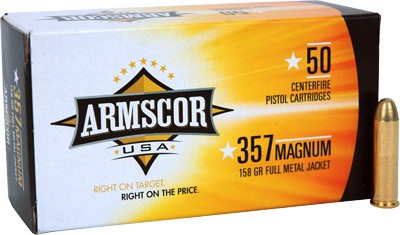 ARMSCOR 357 MAG 158GR FMJ - 50RD 20BX/CS - Image 2