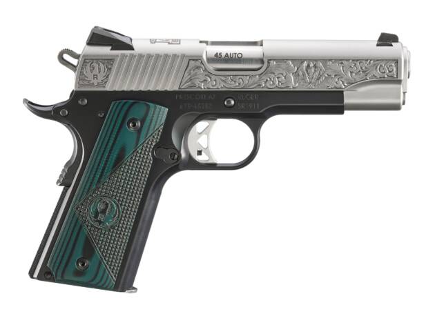 RUGER SR1911 CMDR 45ACP GREEN GRIP
