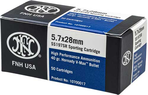 FN 5.7X28 40GR V-MAX SS197SR - 50RD 10BX/CS