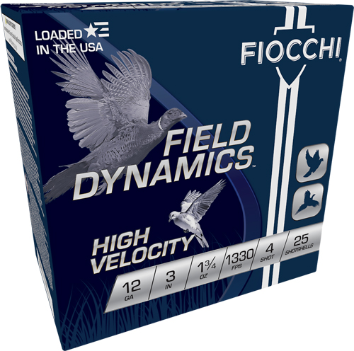 FIOCCHI 12GA 3" 1-3/4OZ #4 - 1330FPS 25RD 10BX/CS