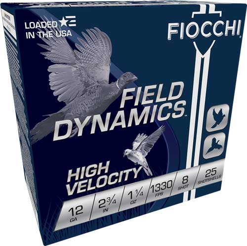 FIOCCHI 12GA 2.75" 1-1/4OZ - #8 1330FPS 25RD 10BX/CS