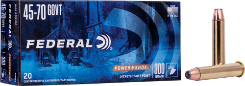 FEDERAL POWER-SHOK 45-70 GOV - 300GR JHP 20RD 10BX/CS
