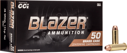 CCI BLAZER BRASS 38 SPECIAL - 125GR FMJ 50RD 20BX/CS