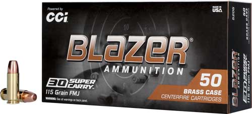 CCI BLAZER BRASS 30 SUPER - CARRY 115GR 50RD 20BX/CS
