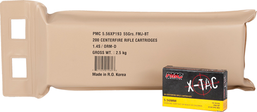 PMC 5.56X 223 REM 55GR FMJ-BT - 200RD BATTLE PACK