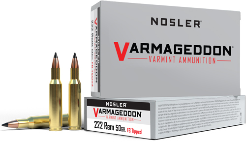 NOSLER VARMAGEDDON 222 REM - 50GR FBT 20RD 20BX/CS