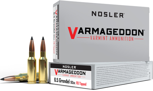 NOSLER VARMAGEDDON 6.5 GRENDAL - 90GR FBT 20RD 10BX/CS