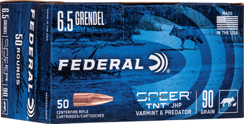 FEDERAL AE 6.5 GRENDEL 90GR - JHP 50RD 10BX/CS