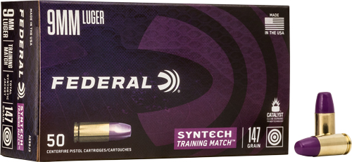 FEDERAL AE 9MM LUGER 147GR TSJ - TRAINING MATCH 50RD 10BX/CS