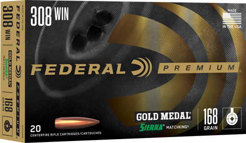 FEDERAL GOLD MEDAL 308 WIN - 168GR MATCHKING 20RD 10BX/CS