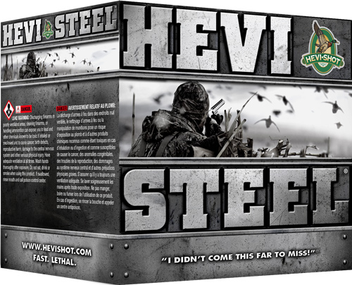 HEVI-SHOT HEAVY STEEL 12GA - 3.5" 1-3/8OZ #4 25RD 10BX/CS