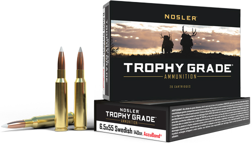 NOSLER TROPHY 6.5X55 MAUSER - 140GR ACCUBOND 20RD 10BX/CS