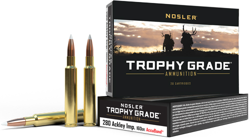 NOSLER TROPHY 280 ACK IMP - 160GR ACCUBOND 20RD 10BX/CS