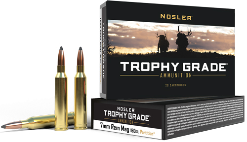 NOSLER TROPHY 7MM REM MAG - 160GR PARTITION TIP 20RD 10B/C