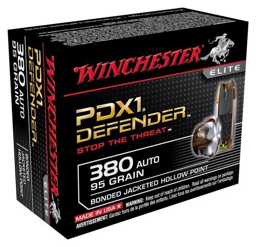 WINCHESTER SUPREME ELITE 380 - ACP 95GR PDX1 DEF 20RD 10BX/CS