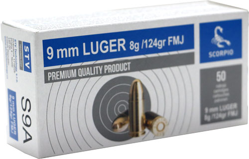 SCORPIO 9MM LUGER 124GR FMJ - 50RD 20BX/CS - Image 3