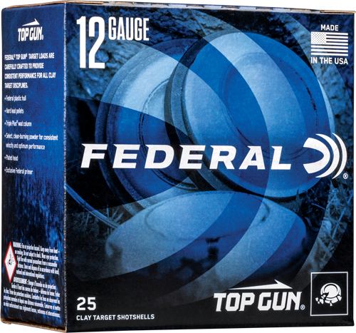FEDERAL TOP GUN 12GA 2.75" 1OZ - #8 1180FPS 250RD CASE LOT