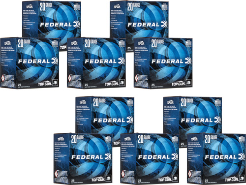 FEDERAL TOP GUN 20GA 7/8OZ - #7.5 1210FPS 250RD CASE LOT