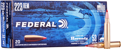 FEDERAL 223 REM 53GR V-MAX - 20RD 10BX/CS
