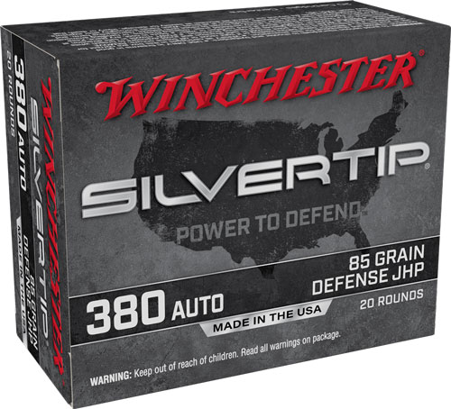 WINCHESTER SILVERTIP 380 ACP - 85GR HP 20RD 10BX/CS