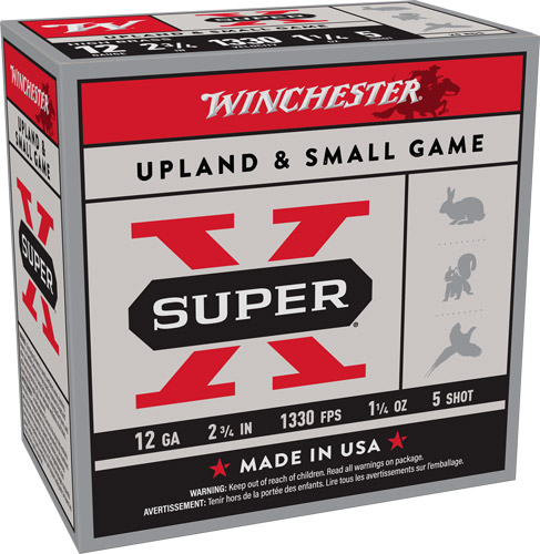 WINCHESTER SUPER-X 12GA 2.75" - 1-1/4OZ #5 1330FPS 25RD 10BX/C