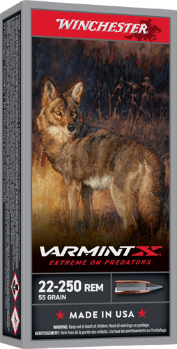 WINCHESTER VARMINT-XP 22-250 - REM 55GR EXTREME 20RD 10BX/CS
