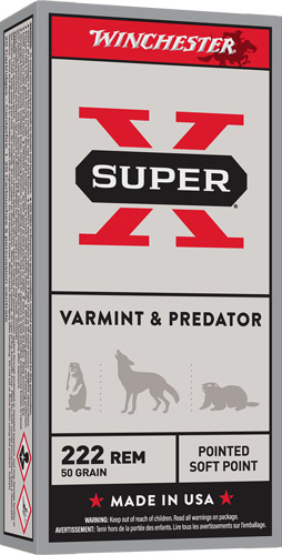 WINCHESTER SUPER-X 222 REM - 50GR JSP 20RD 10BX/CS