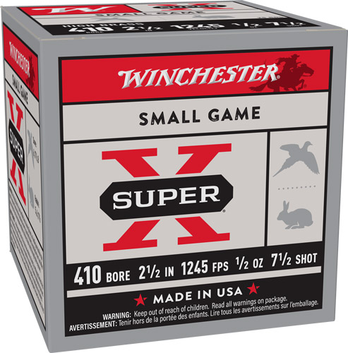 WINCHESTER SUPER-X 410 2.5" - 1/2OZ #7.5 25RD 10BX/CS
