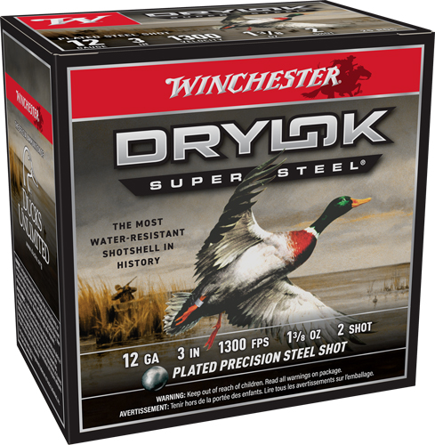 WINCHESTER DRYLOK 12GA 3" - 1-3/8OZ #2 25RD 10BX/CS