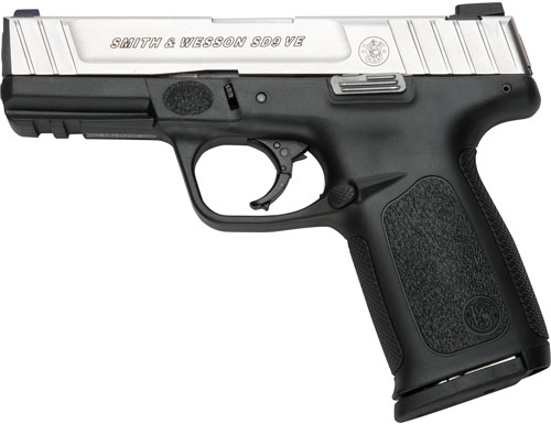 S&W SD9VE 9MM 4" FS 10-SHOT - SILVER SS SLIDE/BLACK POLY