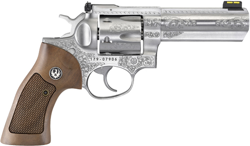 RUGER GP100 DELUXE 4" ENGRAVED - SS ADJ. (TALO)