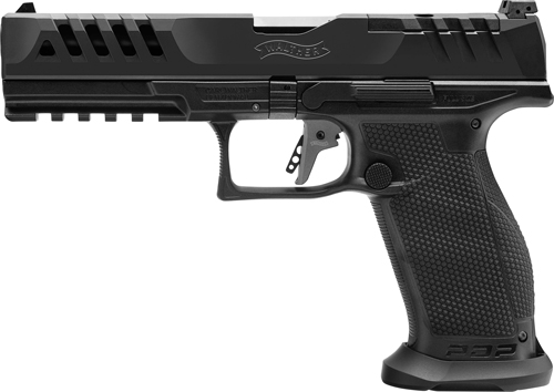 WALTHER PDP MATCH 9MM 5" OR - 18-SHOT BLACK POLYOMER FRAME