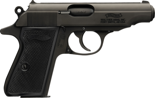 WALTHER PP 32ACP BLACK 8RD - BLACK SYNTHETIC GRIPS