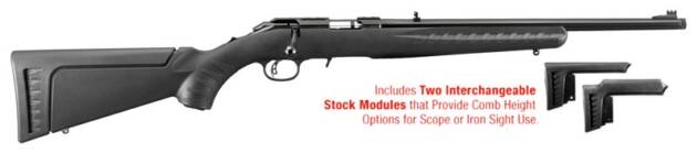 RUGER AMERICAN 22WMR  9-SHOT - 18" MATTE BLACK THREAED BBL