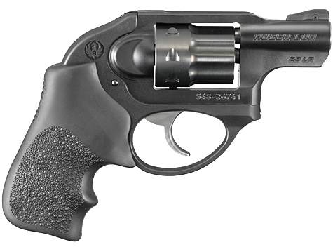 RUGER LCR 22LR BL/HOGUE GRP 8RD DAO