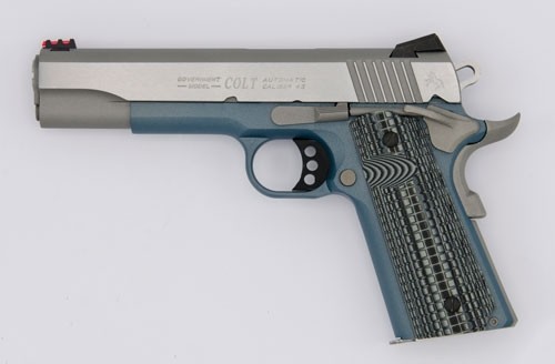 COLT GOVT COMPETITION 45ACP - 5" BLUE TITANIUM/SS ADJ G10 - Image 2