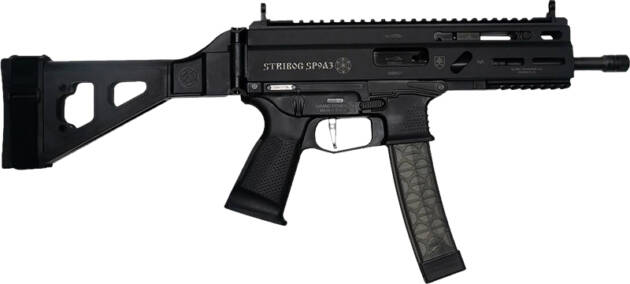 GRAND POWER STRIBOG SP9A3 9MM - 8" BBL 30 RD MAG W/BRACE BLK